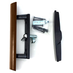 Surface Internal Replacement Wooden Handle Sliding Patio Internal Door Latch Set, 3-1/2 Inch Hole - DH-106X