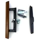 Surface Internal Replacement Wooden Handle Sliding Patio Internal Door Latch Set, 3-1/2 Inch Hole - DH-106X