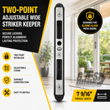 Black Two-Point Adjustable Wide Striker Keeper 12-421