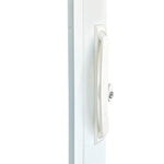 11" Sliding Patio Door Handle White w/ Keyed Lock - 3-15/16" Hole Spacing - Garage and Sliding Door Hardware