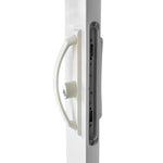 11" Sliding Patio Door Handle White w/ Keyed Lock - 3-15/16" Hole Spacing - Garage and Sliding Door Hardware