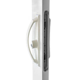 11" Sliding Patio Door Handle White w/ Keyed Lock - 3-15/16" Hole Spacing - Garage and Sliding Door Hardware