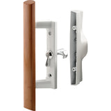 Surface Internal Replacement Wooden Handle Sliding Patio Internal Door Latch Set, 3-1/2 Inch Hole - DH-106X