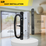 (DH-211) Legacy Handle Set for Sliding Doors, CENTER LATCH