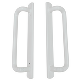 PGT 5400 White Sliding Glass Door Handle Set Replacement with 7-15/16 Hole Spacing - 12.5" Faceplate Interior and Exterior Door Handles - Fix and Repair Door Hardware - Garage and Sliding Door Hardware