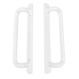 PGT 5400 White Sliding Glass Door Handle Set Replacement with 7-15/16 Hole Spacing - 12.5" Faceplate Interior and Exterior Door Handles - Fix and Repair Door Hardware - Garage and Sliding Door Hardware