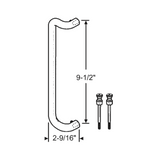 White TM Product Sliding Patio Glass Door Handle, Tubular Handle Pull - Garage and Sliding Door Hardware