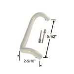 White TM Product Sliding Patio Glass Door Handle, Tubular Handle Pull - Garage and Sliding Door Hardware
