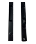 Sliding Glass Patio Door Lock Handle Set, Non-Keyed, Flush Mount, With Nite Lock,"C" Cam, and Keeper, White, 6-9/16" Screw Holes - Garage and Sliding Door Hardware