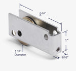 Capitol Sliding Door Roller Assembly with Top Hole Patio Door Assembly with 1-1/8" Steel Wheel (DR-279-TOP) - Garage and Sliding Door Hardware