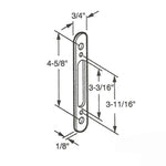 MORTISE LOCK FACE PLATE, WIDE, 4-5/8 INCH SCREW HOLES