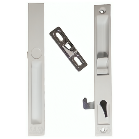 Sliding Glass Patio Door Handle Set, Flush Mount, Non-Keyed, 6-5/8" Screw Holes | Sliding Door Handle Replacement Hardware Repair Fix Sliding Door (DL-502) - Garage and Sliding Door Hardware