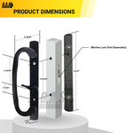(DH-211) Legacy Handle Set for Sliding Doors, OFF SET LATCH