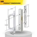 (DH-210-W) PGT Door Handle Replacement for Sliding Door - White