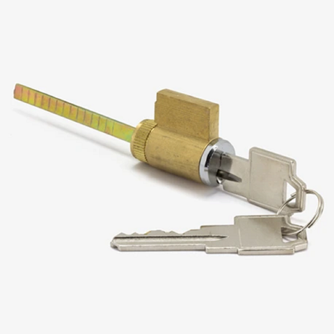 Key Cylinder Lock Set with Keys - Fix and Replace Sliding Patio Glass Door Handle Cylinder Keyed Locking Mechanism Set