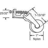 (SR-307) Yale Ogron Roller for Sliding Screen Door (1 Roller) (NYLON WHEEL) - Garage and Sliding Door Hardware