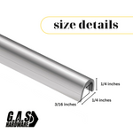 Snap On Repair Track Cover 1/4" inch for Sliding Patio Glass Screen Doors | Sliding Door Repair Replacement Stainless Steel | Fix Sliding Glass Door Track Cover - Garage and Sliding Door Hardware