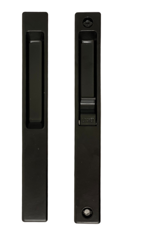 Flush Mount Handle Set with Nite Lock for Sliding Glass Doors | Lock Replacement for Sliding Glass Patio Door Repair (DL-501) - Garage and Sliding Door Hardware