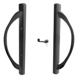 (DH-588-B) Amesbury Truth Handle Set For Doors, 3-15/16" Hole Space- BLACK - Garage and Sliding Door Hardware