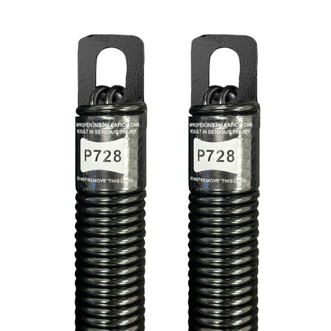 (P728) 28 in. Plug-End Extension Spring (0.177 in. No. 7 Wire) (PAIR)