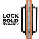 PGT 10" Black Sliding Door Handle Set w/ 3-7/8" Hole Spacing - Garage and Sliding Door Hardware