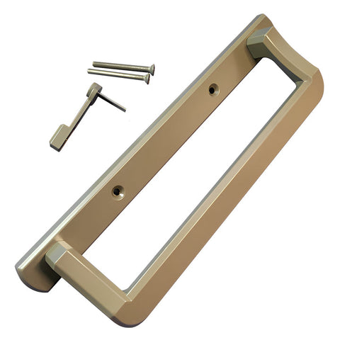 PGT 10" Venetian Bronze Sliding Door Handle Set w/ 3-7/8" Hole Spacing Light Bronze - Garage and Sliding Door Hardware