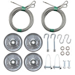 Garage Door Extension Bundle Kit For 7’ Feet Door - Pulleys, Bolts, Nuts, Washers, S Hooks, Clevis Fork, Eye Bolts, Cables