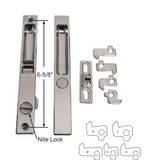 (DL-503) Pan-Am Flush Mount Lock Set for Sliding Doors, 6-5/8" Hole Space - Garage and Sliding Door Hardware
