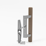 Sliding Patio Glass Door Handle Wood with Aluminum - 3-15/16" Hole Spacing - DH-104 - Garage and Sliding Door Hardware