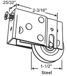 Lumidor Roller for Sliding Glass Doors | Roller Replacement for Patio Glass Door Hardware Repair Precision Wheel Bearing Alloy Steel Rollers (DR-127-SP) - Garage and Sliding Door Hardware