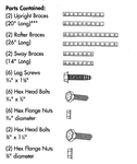 Overhead Garage Door Track Angle Iron Hanging Kit