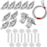 Garage Door Hardware Kit Bundlefor 7 Feet Door  6200zz Nylon Rollers, Hinges, Top Brackets, & Pair of Torsion Cables