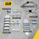 Garage Door Hardware Kit Bundlefor 7 Feet Door  6200zz Nylon Rollers, Hinges, Top Brackets, & Pair of Torsion Cables