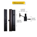 Sliding Patio Door Handle with 3-15/16" Hole Spacing  (DH-21409)