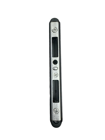 Black Two-Point Adjustable Wide Striker Keeper for Sliding Glass Patio Door Two Point Mortise Lock - Garage and Sliding Door Hardware