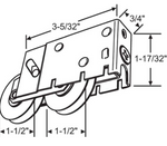 Harcar Tandem Roller for Sliding Glass Doors | STAINLESS STEEL Roller Assembly (DR-255-SS) - Garage and Sliding Door Hardware