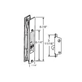 (DH-391-M-W) Adams Rite Flush Mount Handle With Mortise Lock, White - Garage and Sliding Door Hardware
