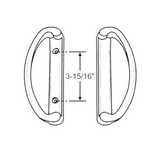 7-1/4" Lawson Sliding Patio Door Handle Set with 3-15/16" Hole Spacing - Garage and Sliding Door Hardware
