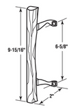 (DH-109-C) Handle Set For Patio Doors - Chrome With Wood Handle